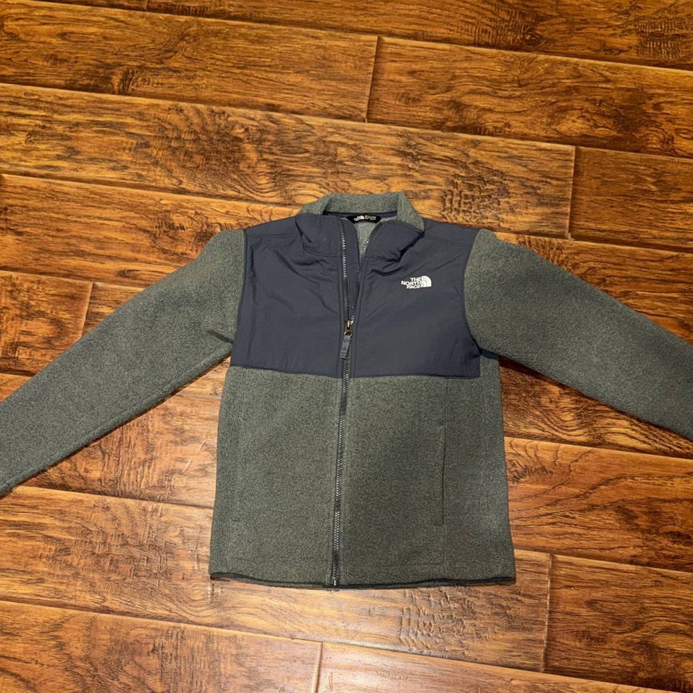 The North Face Kids Charcoal and Navy Puffer Jacket